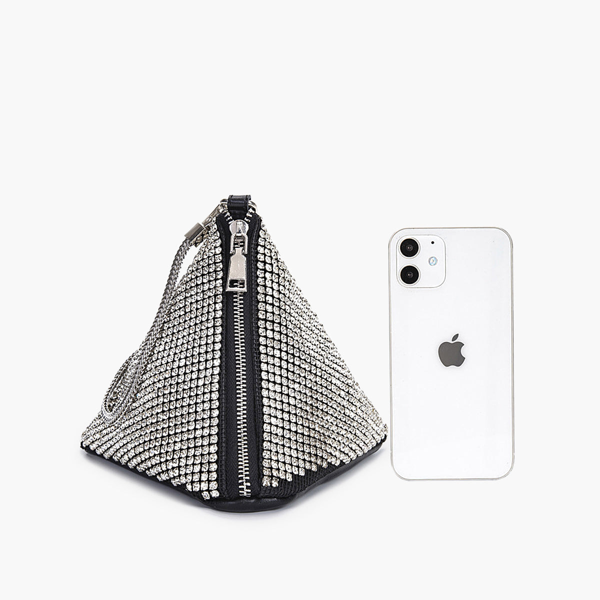 Ivy- Rhinestone Triangle Mini Bag