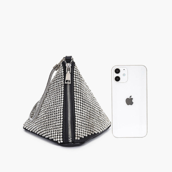Ivy- Rhinestone Triangle Mini Bag
