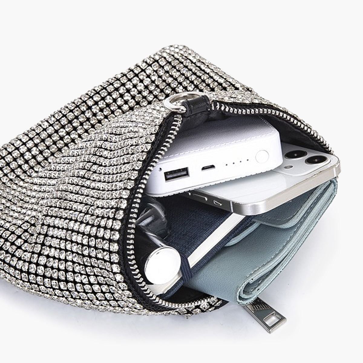 Ivy- Rhinestone Triangle Mini Bag