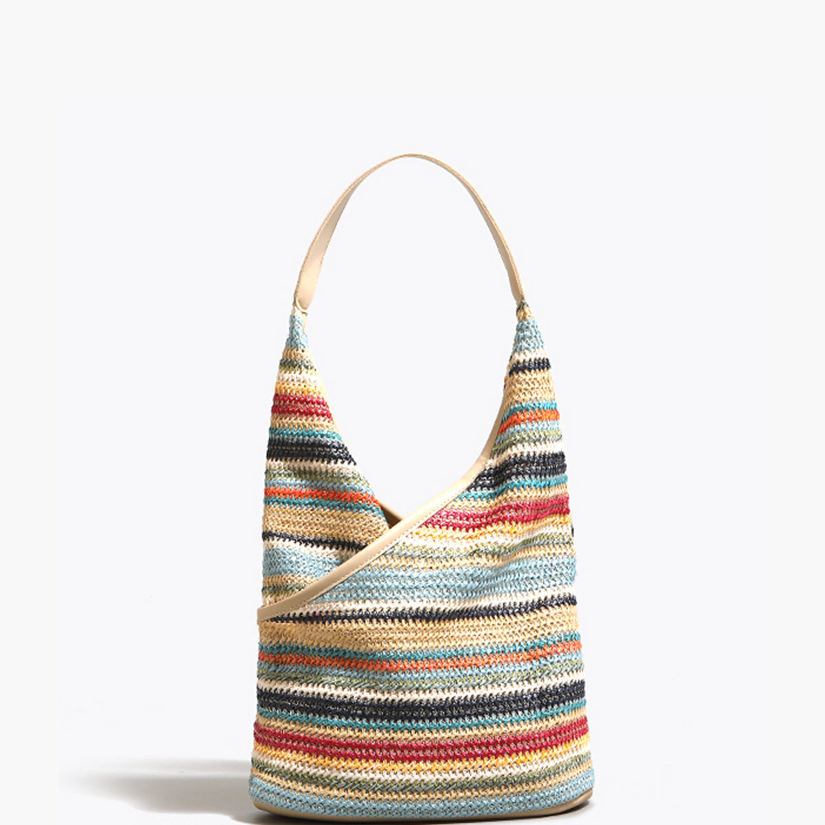 Ivy Rainbow Grass Woven Shoulder Bag
