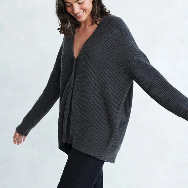 Women’s Oversized Cardigan | Button-Front Long Sleeve Knit