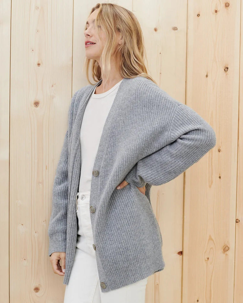 Women’s Oversized Cardigan | Button-Front Long Sleeve Knit