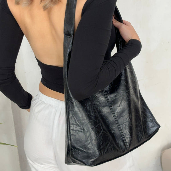 Ivy Crimson Luxe Leather Satchel