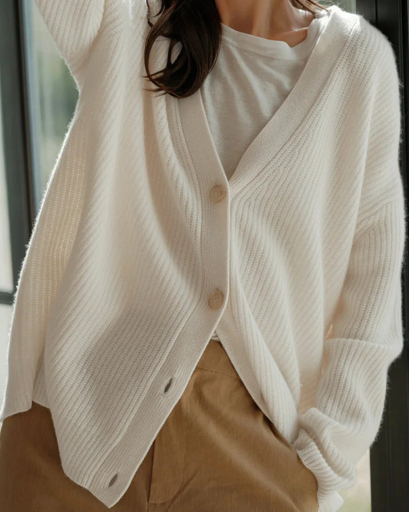 Women’s Oversized Cardigan | Button-Front Long Sleeve Knit