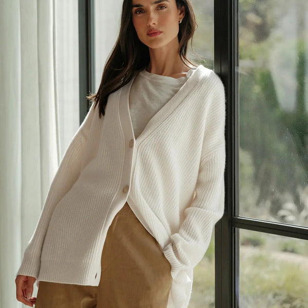 Women’s Oversized Cardigan | Button-Front Long Sleeve Knit