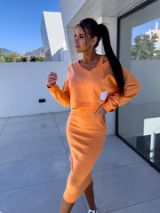 Mireille - Stylish Set of Sweatshirt and Dress