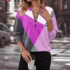 Brisa - Loose Zip Long Sleeve Sweatshirt