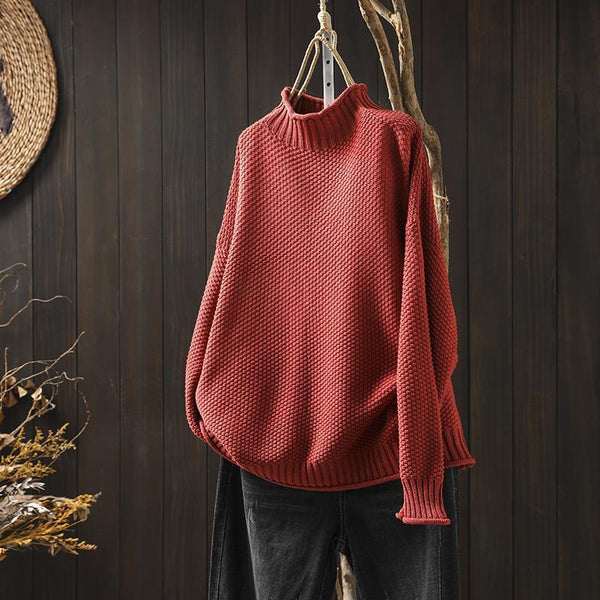Women’s High Neck Sweater | Long Sleeve Casual Knitwear