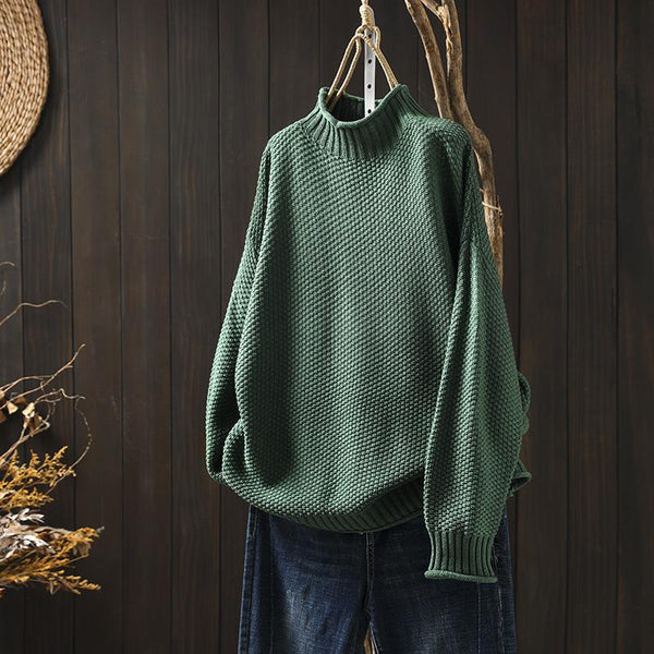 Women’s High Neck Sweater | Long Sleeve Casual Knitwear