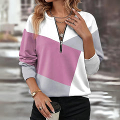 Brisa - Loose Zip Long Sleeve Sweatshirt