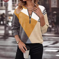 Brisa - Loose Zip Long Sleeve Sweatshirt