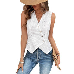 Raya - Cardigan Vest Crochet Top