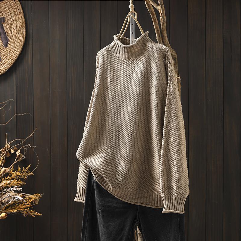 Women’s High Neck Sweater | Long Sleeve Casual Knitwear