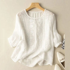 Amara - Embroidered Vintage Blouse