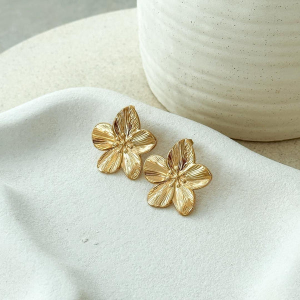 Lexi | Gold Plated Flower Earrings