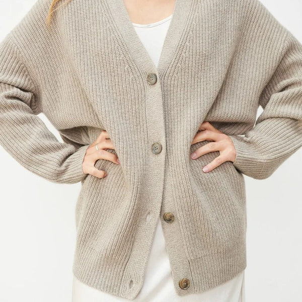 Women’s Oversized Cardigan | Button-Front Long Sleeve Knit