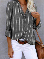 Solana - Striped Printed Casual Top