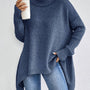 Women’s Oversized Turtleneck Sweater – Long Sleeve High Neck Pullover
