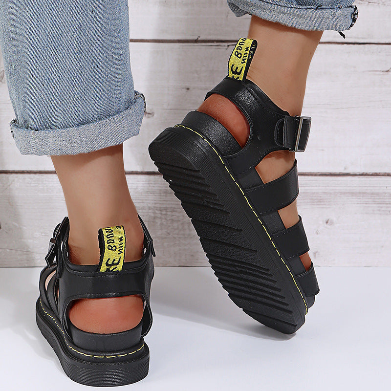 Unisex Gladiator Sandals | Strappy Buckle Summer Shoes