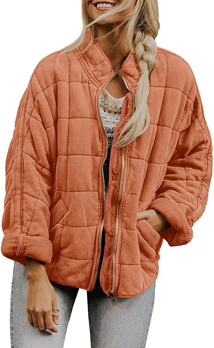 Women’s Quilted Casual Jacket | Relaxed Zip Front