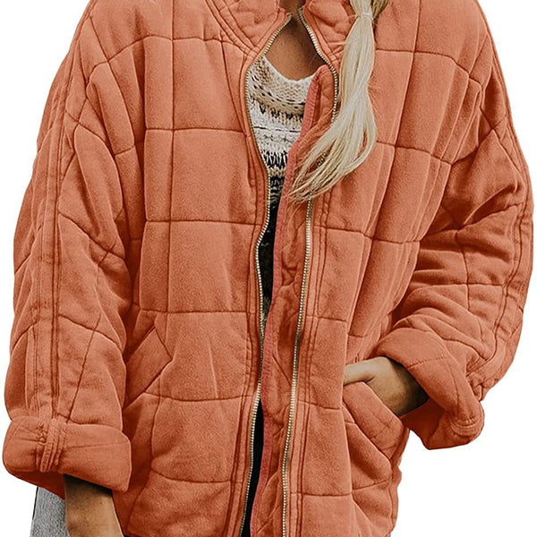 Women’s Quilted Casual Jacket | Relaxed Zip Front