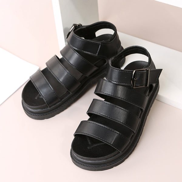 Unisex Gladiator Sandals | Strappy Buckle Summer Shoes