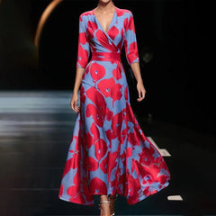 Elizabeth- V-Neck Gown Dress