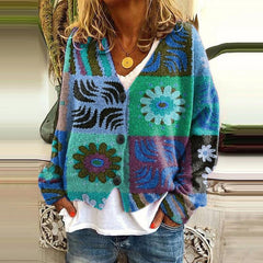 Betty - Abstract Flowers Sweater