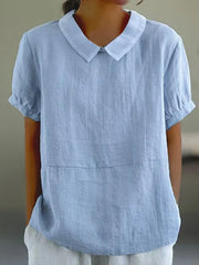 Amalie - Relaxed Fit Collared Top