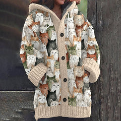 Elowin - Casual Hooded Cape Coat