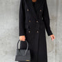 Women’s Double-Breasted Long Coat | Tailored Winter Overcoat