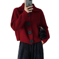Rora - Long Sleeve Loose Cashmere Cardigan