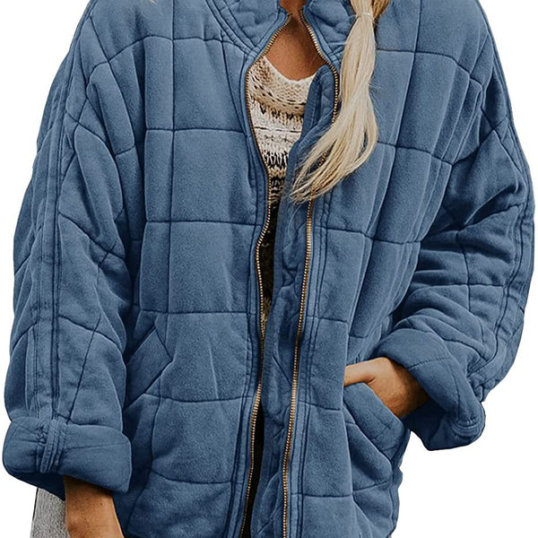 Women’s Quilted Casual Jacket | Relaxed Zip Front