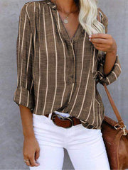 Solana - Striped Printed Casual Top