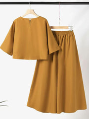 Ada - Fashion Solid Colour Two-piece Set