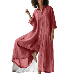 Demeter - Loose Standing Collar Long Jumpsuit