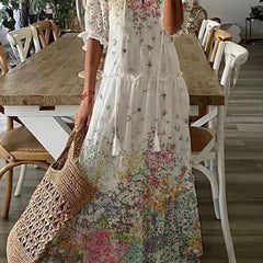 Florence - Bohemian Floral Long Dress