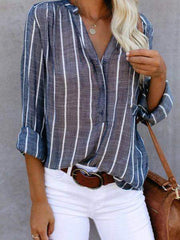Solana - Striped Printed Casual Top