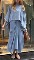 Olivia - Solid Color Two-Piece Set