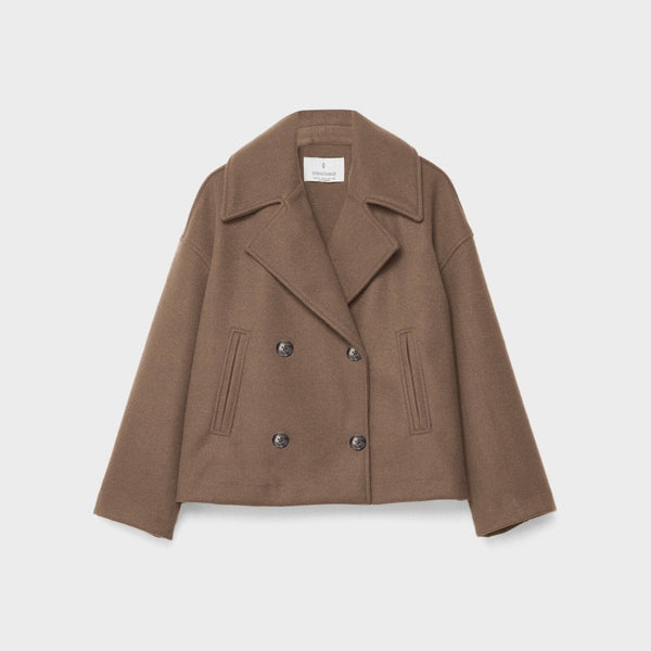 Women’s Double-Breasted Jacket | Cropped Workwear Style