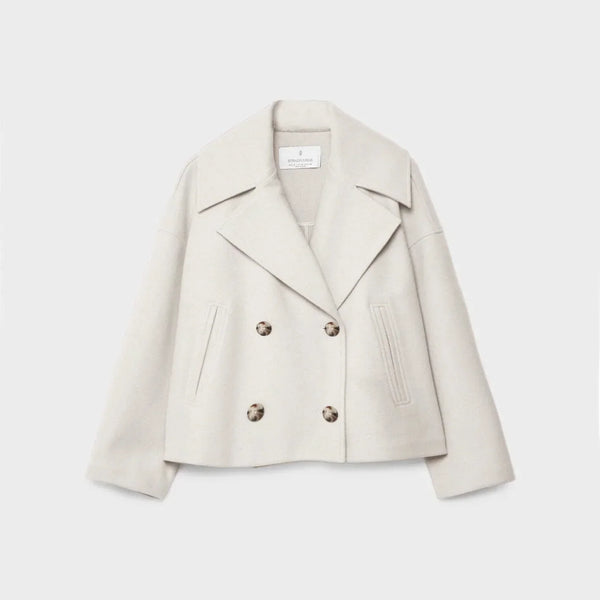 Women’s Double-Breasted Jacket | Cropped Workwear Style