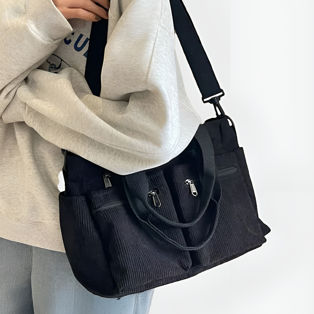 Ivy  Corduroy Utility Tote Bag