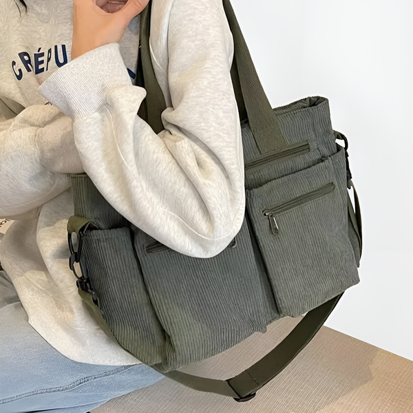 Ivy  Corduroy Utility Tote Bag