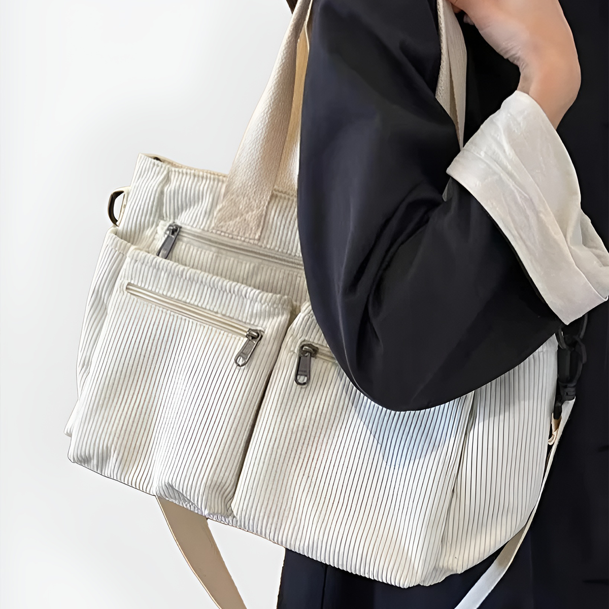 Ivy  Corduroy Utility Tote Bag