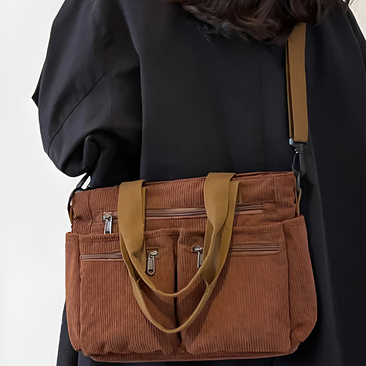 Ivy  Corduroy Utility Tote Bag