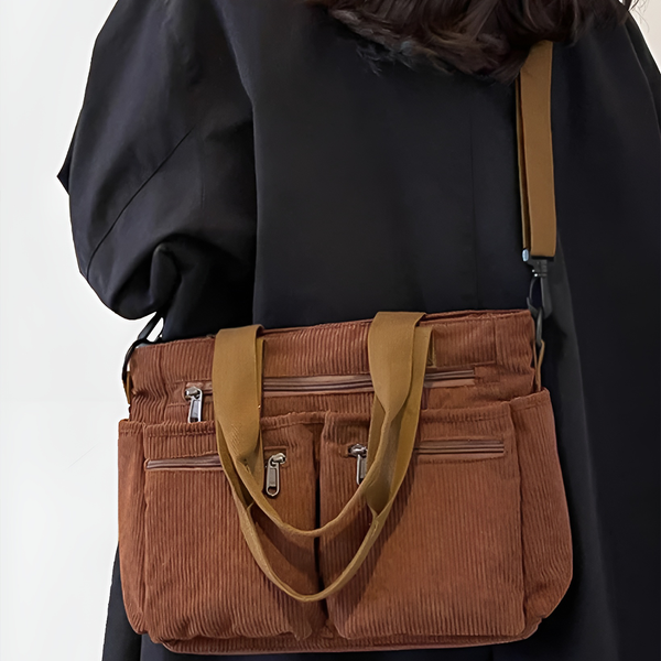 Ivy  Corduroy Utility Tote Bag