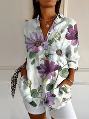 Ava - Long Sleeve Floral Top