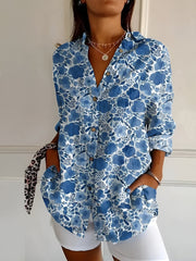 Ava - Long Sleeve Floral Top