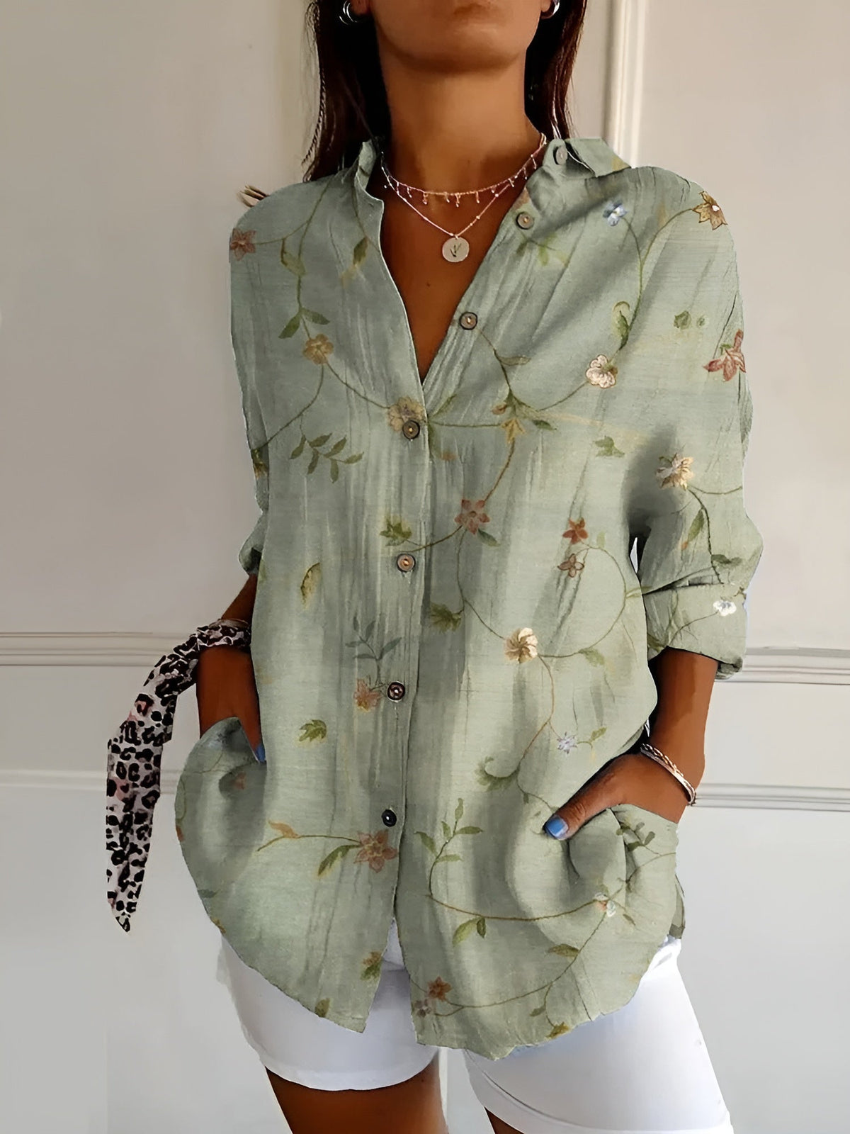 Ava - Long Sleeve Floral Top