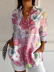 Ava - Long Sleeve Floral Top